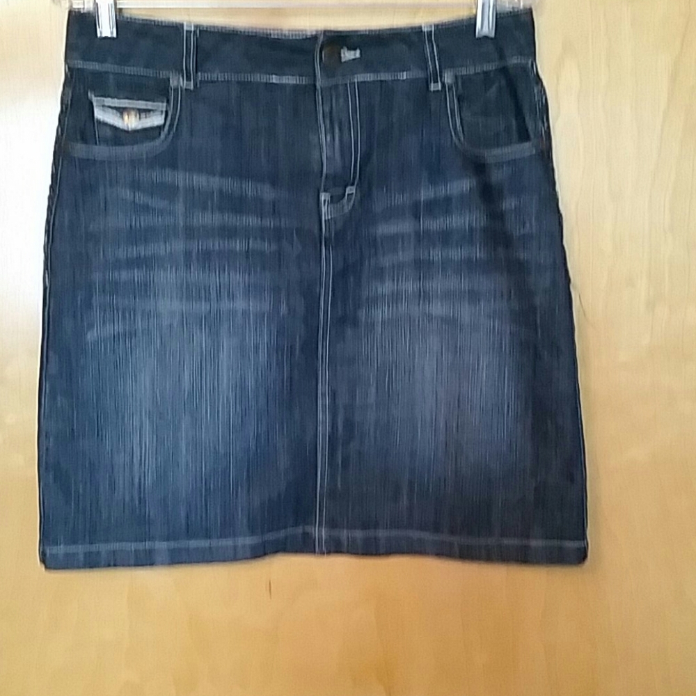 Down East blue denim jeans skirt sz 6